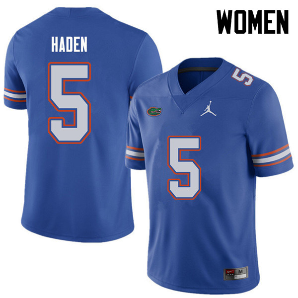 Jordan Brand Women #5 Joe Haden Florida Gators College Football Jerseys Sale-Royal - Click Image to Close